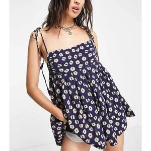 Free People Molly Cami Tunic Top - Size S - Indigo - NWT